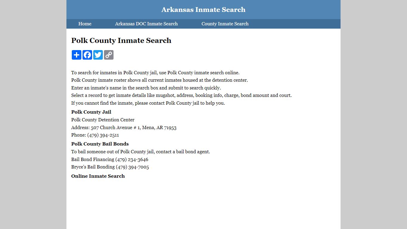 Polk County Inmate Search