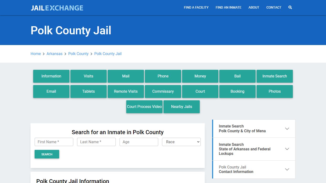 Polk County Jail Roster Lookup, AR, Inmate Search - Jail Exchange